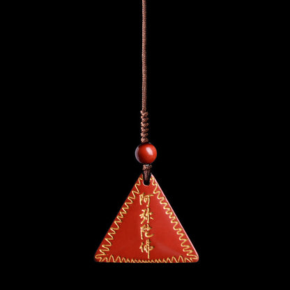 Mythstone Cinnabar Amitabha Calm Necklace Pendant