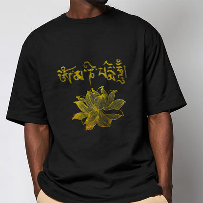 Mythstone Golden Lotus Sanskrit Tee T-shirt