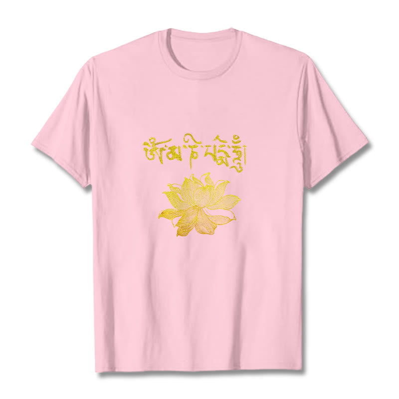 Mythstone Golden Lotus Sanskrit Tee T-shirt