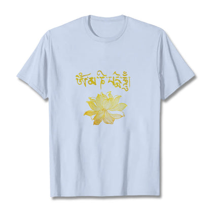 Mythstone Golden Lotus Sanskrit Tee T-shirt