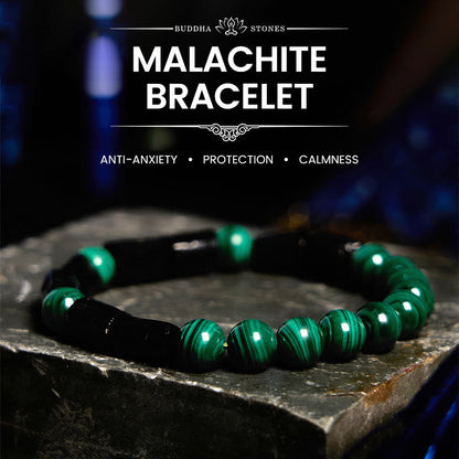 Mythstone Malachite Black Tourmaline Purity Bracelet