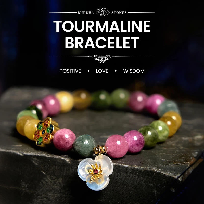 Mythstone Tourmaline Wisdom Flower Bracelet