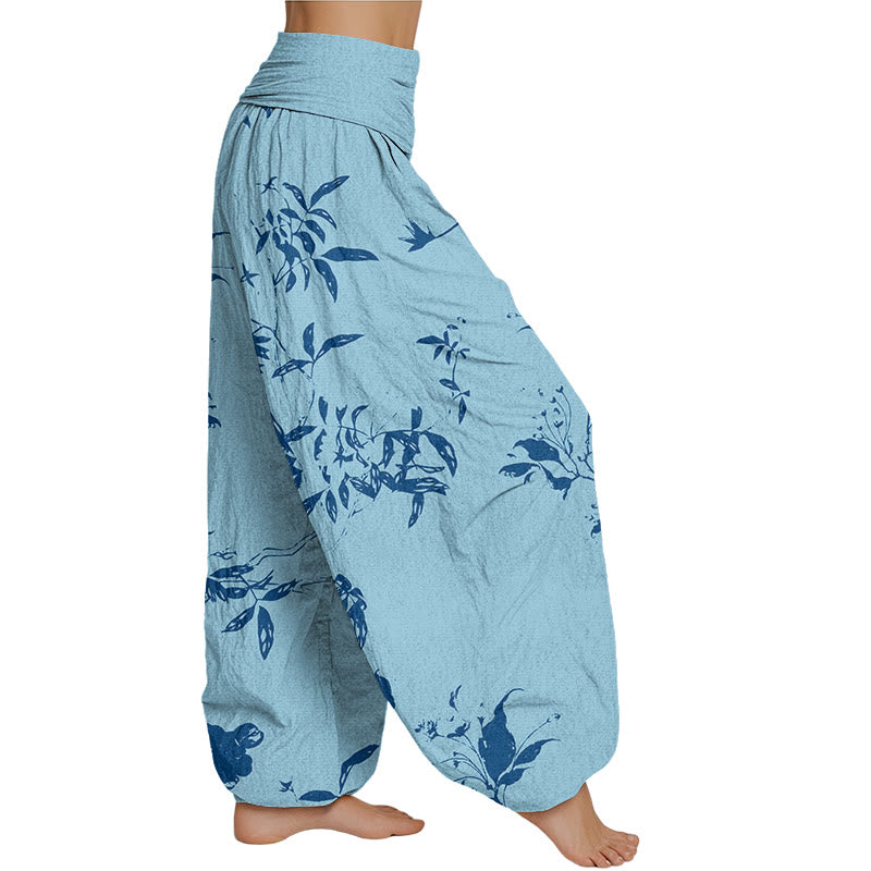 Mythstone Branch Pattern Women's Elastic Waist Harem Pants