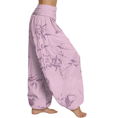 Mythstone Branch Pattern Women's Elastic Waist Harem Pants