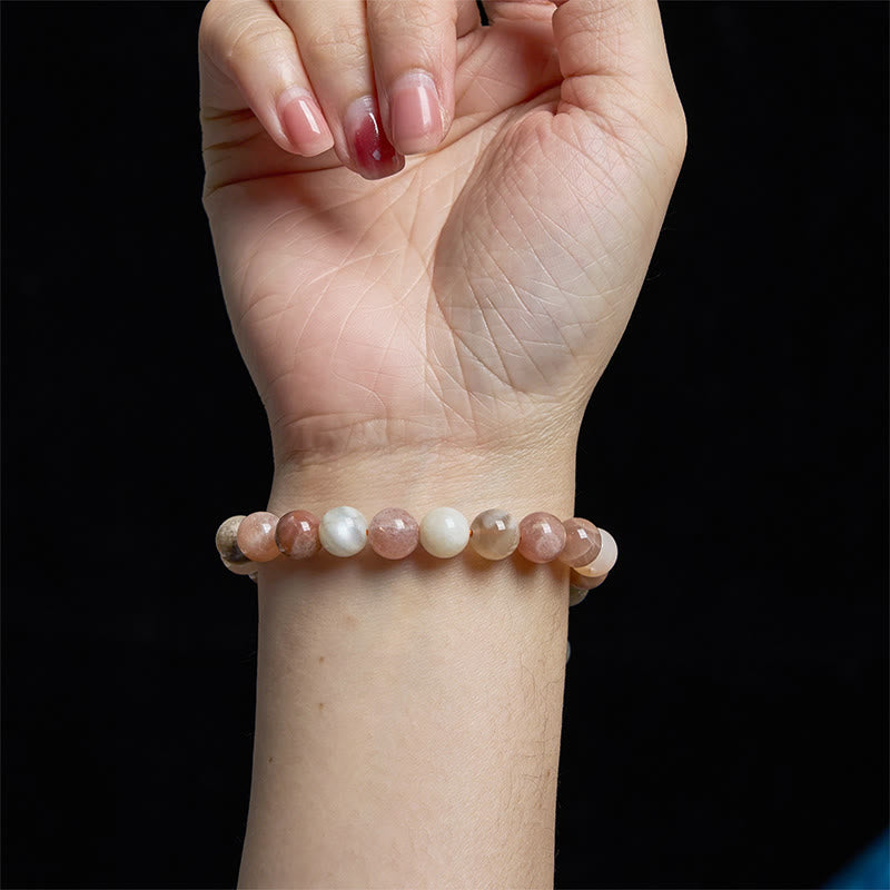 Mythstone Peach Moonstone Healing Bracelet