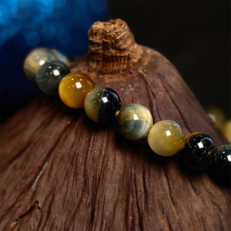 Mythstone Yellow Blue Tiger Eye Courage Bracelet