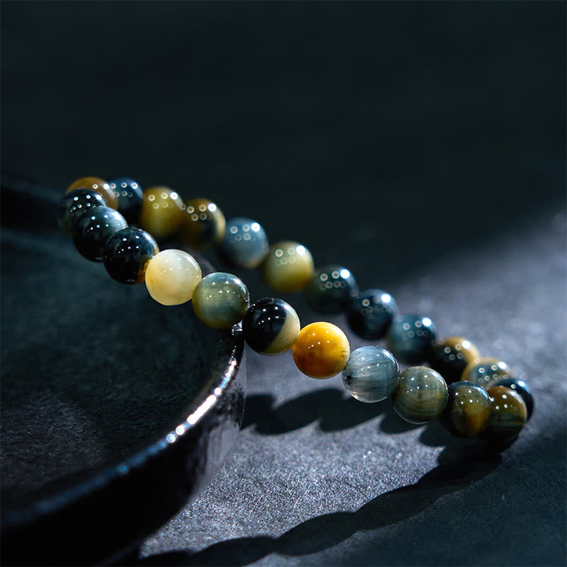 Mythstone Yellow Blue Tiger Eye Courage Bracelet