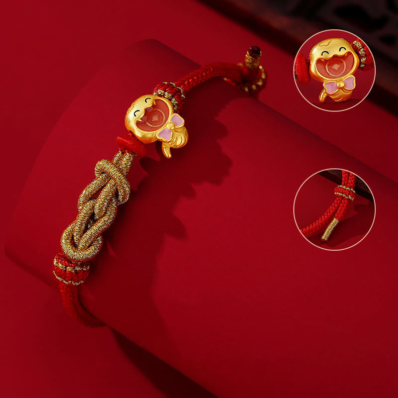 Pulsera de protección con forma de serpiente del año de la serpiente en plata de ley 925 con hilo rojo de Mythstone 