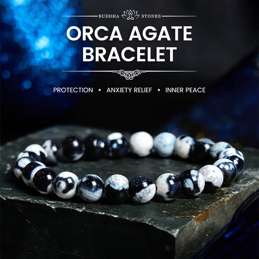 Mythstone Orca Agate Protection Bracelet