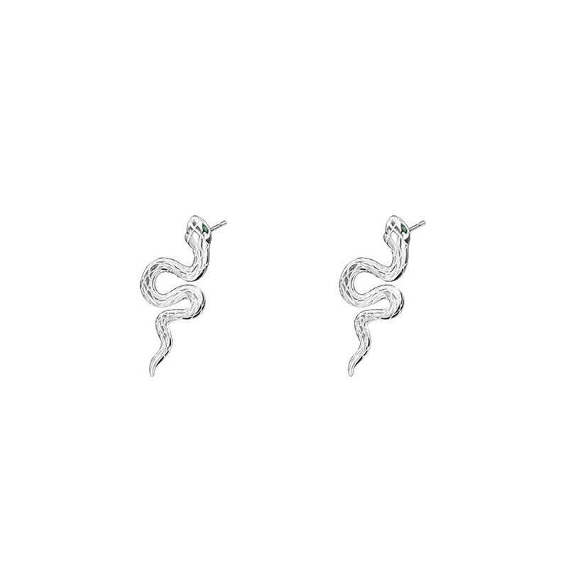 Mythstone 925 Sterling Silver Year of the Snake Balance Necklace Pendant Earrings Set