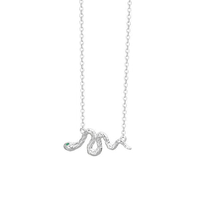 Mythstone 925 Sterling Silver Year of the Snake Calm Necklace Pendant Ring Earrings Set