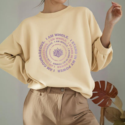 Mythstone Lotus I Am Courageous Fleece Lined Sweatshirt