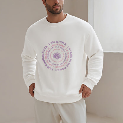 Mythstone Lotus I Am Courageous Fleece Lined Sweatshirt