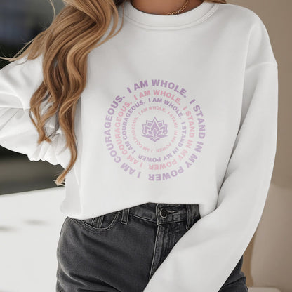 Mythstone Lotus I Am Courageous Fleece Lined Sweatshirt