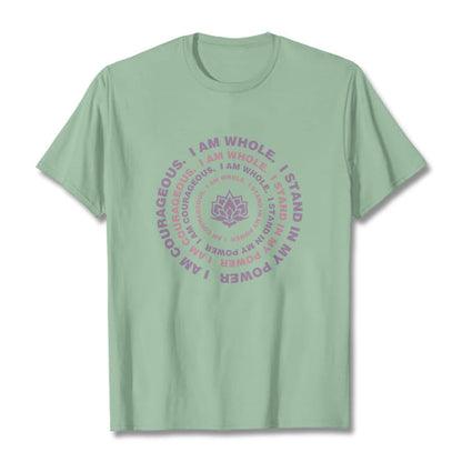 Mythstones  Lotus I Am Courageous Cotton Tee T-shirt