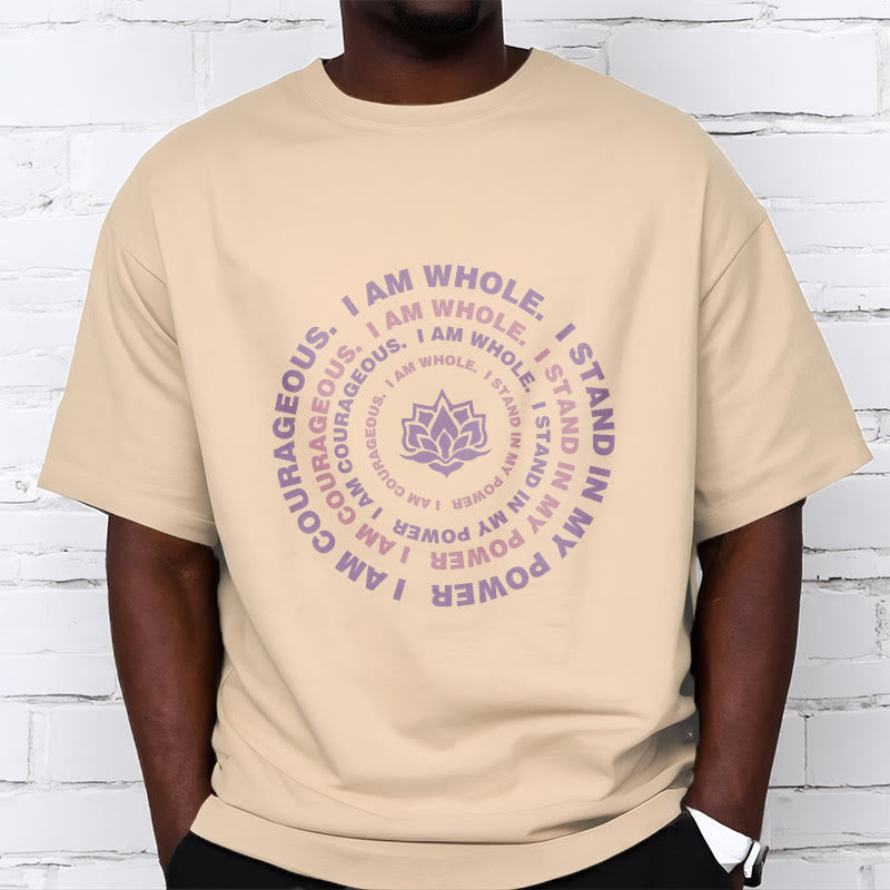 Mythstones  Lotus I Am Courageous Cotton Tee T-shirt