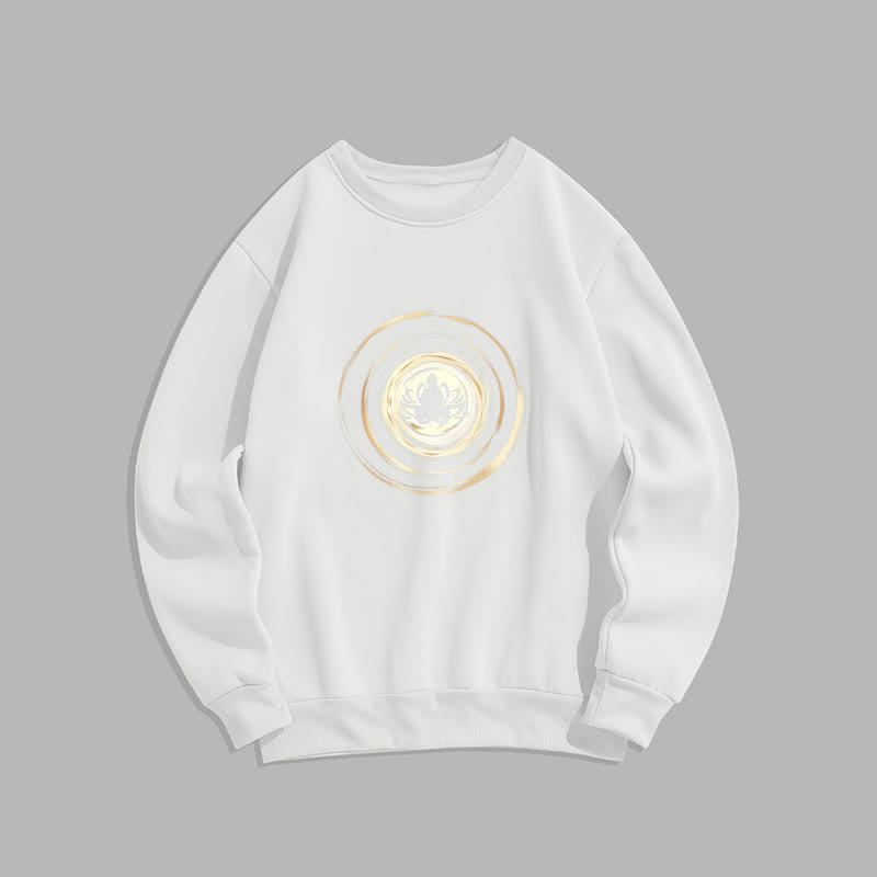 Mythstone Lotus Buddha Fleece Lined Sweatshirt