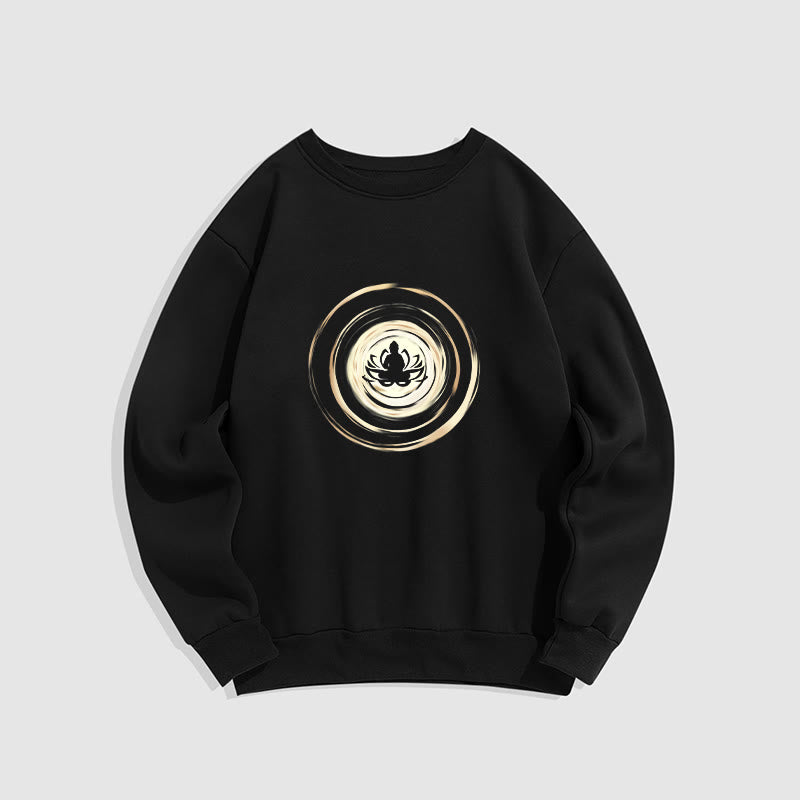 Mythstone Lotus Buddha Fleece Lined Sweatshirt