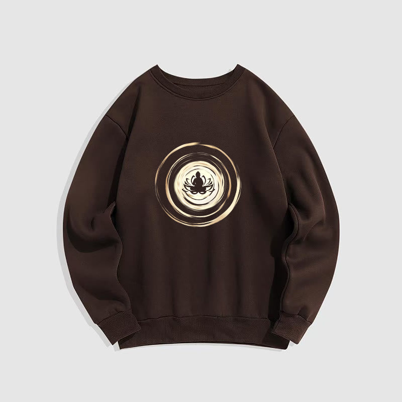 Mythstone Lotus Buddha Fleece Lined Sweatshirt