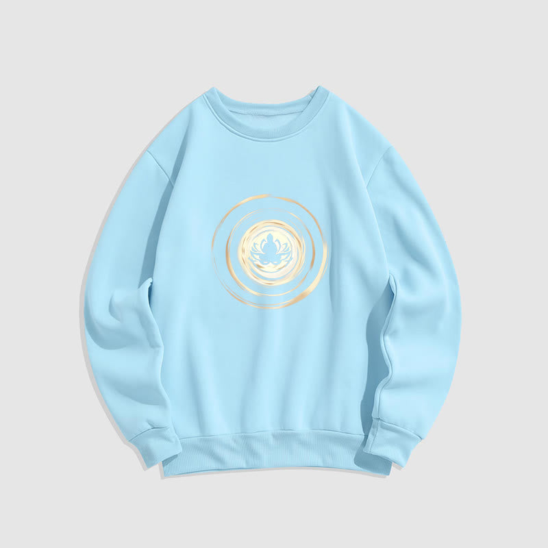 Mythstone Lotus Buddha Fleece Lined Sweatshirt