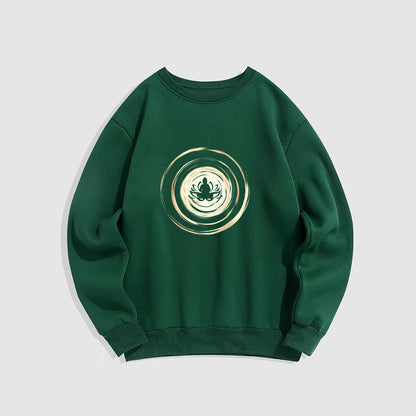 Mythstone Lotus Buddha Fleece Lined Sweatshirt