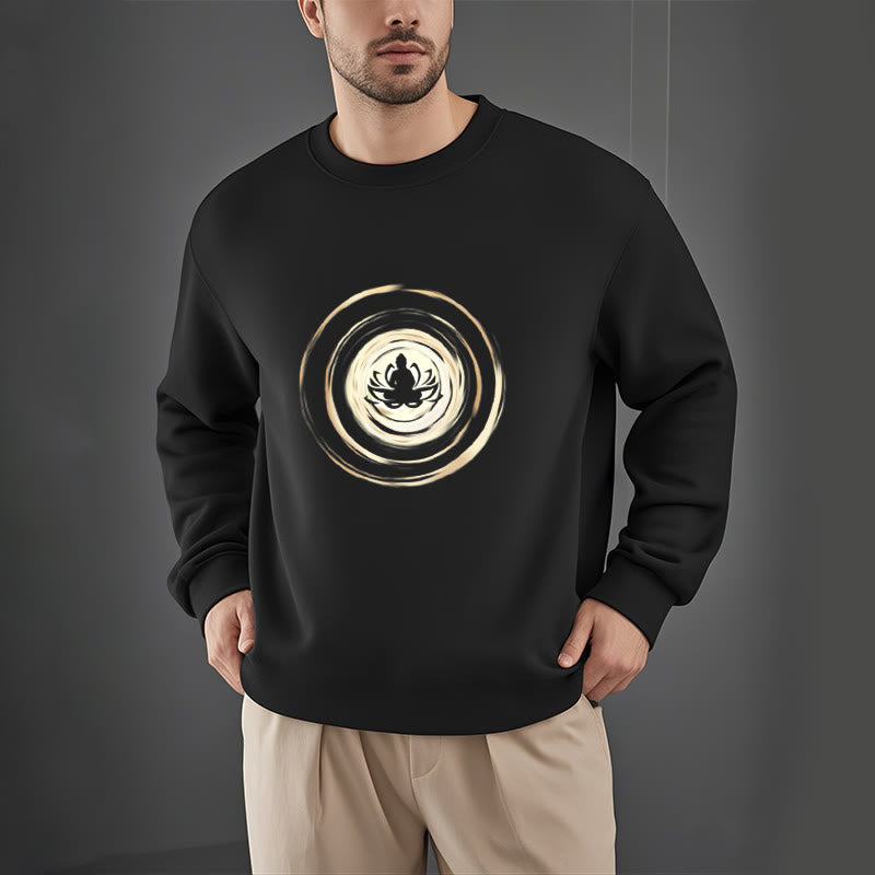 Mythstone Lotus Buddha Fleece Lined Sweatshirt