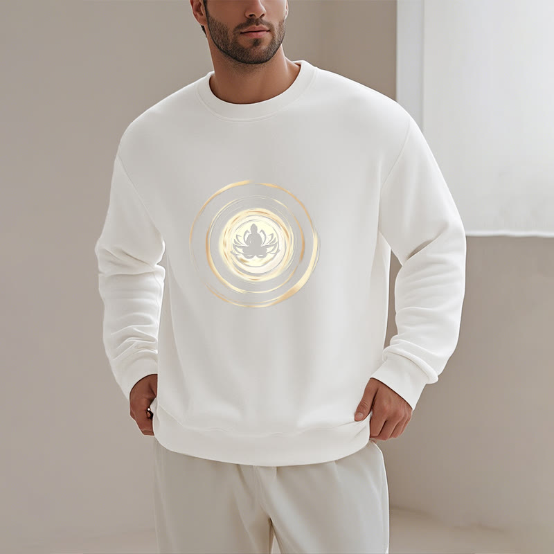 Mythstone Lotus Buddha Fleece Lined Sweatshirt