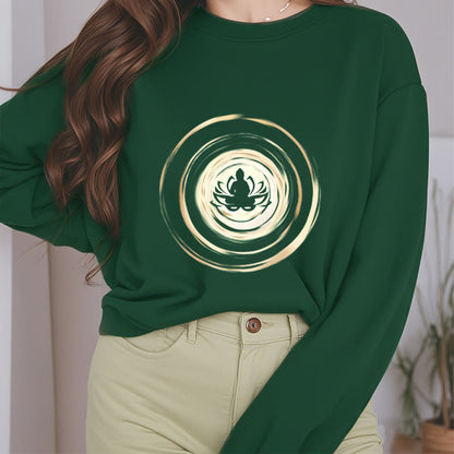 Mythstone Lotus Buddha Fleece Lined Sweatshirt