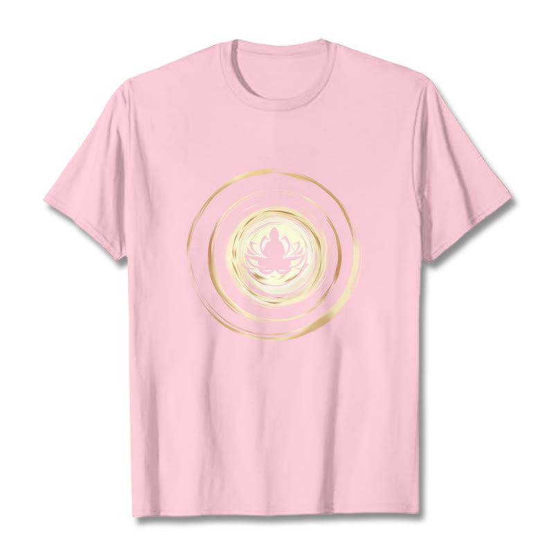 Mythstone Meditating Buddha Lotus Pattern Tee T-shirt