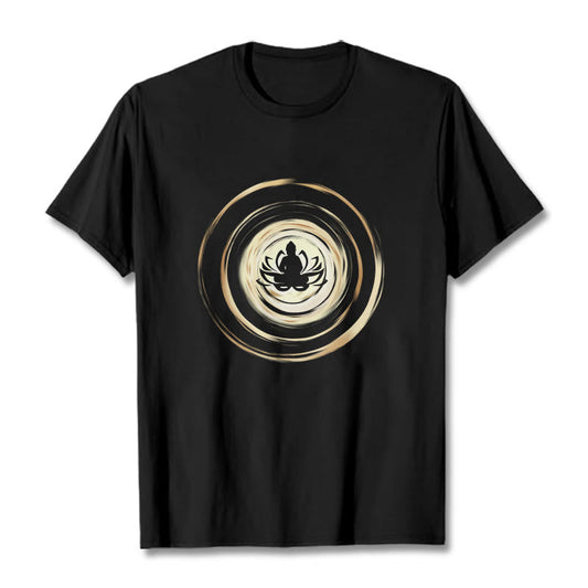 Mythstone Meditating Buddha Lotus Pattern Tee T-shirt