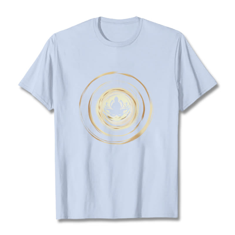 Mythstone Meditating Buddha Lotus Pattern Tee T-shirt