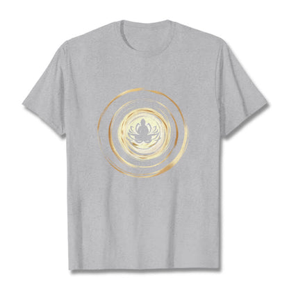 Mythstone Meditating Buddha Lotus Pattern Tee T-shirt