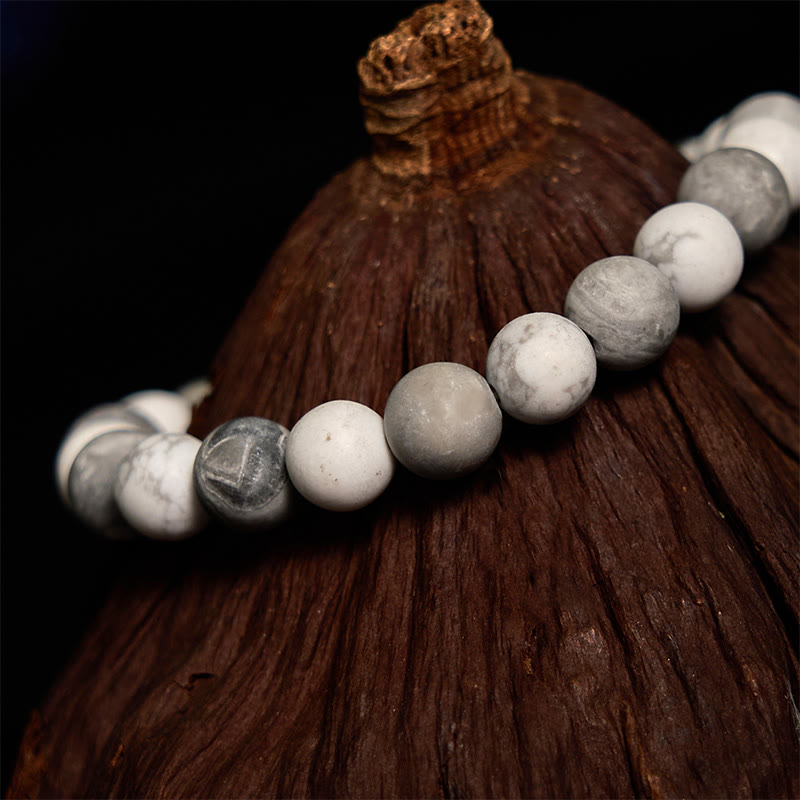 Pulsera Mythstone Picasso Jasper con turquesa blanca 