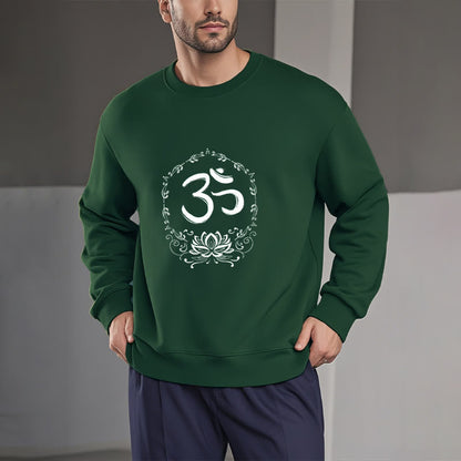 Mythstone OM Lotus Design Fleece Lined Polyester Sweatshirt