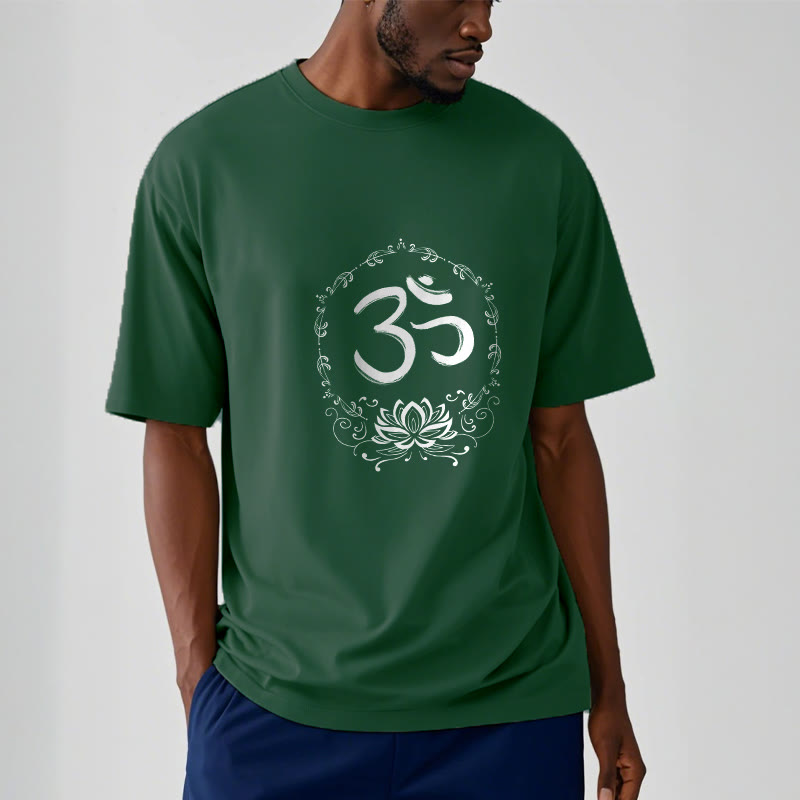 Mythstone OM Lotus Sketch Cotton Tee T-shirt