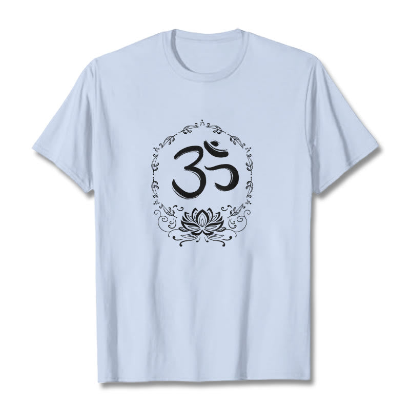 Mythstone OM Lotus Sketch Cotton Tee T-shirt