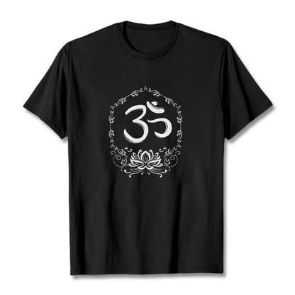 Mythstone OM Lotus Sketch Cotton Tee T-shirt