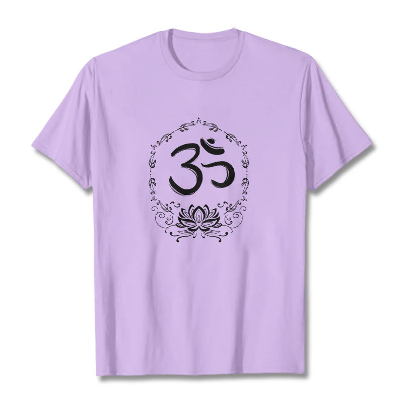 Mythstone OM Lotus Sketch Cotton Tee T-shirt