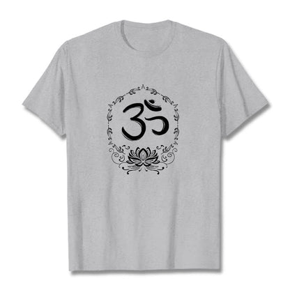 Mythstone OM Lotus Sketch Cotton Tee T-shirt