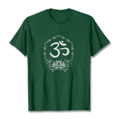 Mythstone OM Lotus Sketch Cotton Tee T-shirt