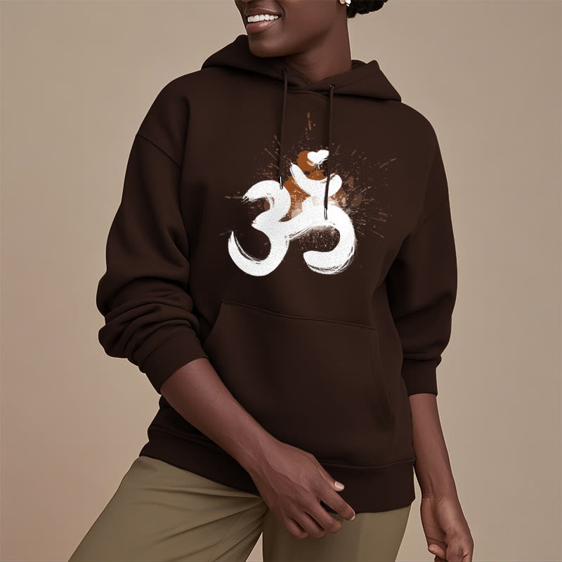 Mythstone OM Sanskrit Fleece Lined Polyester Hoodie