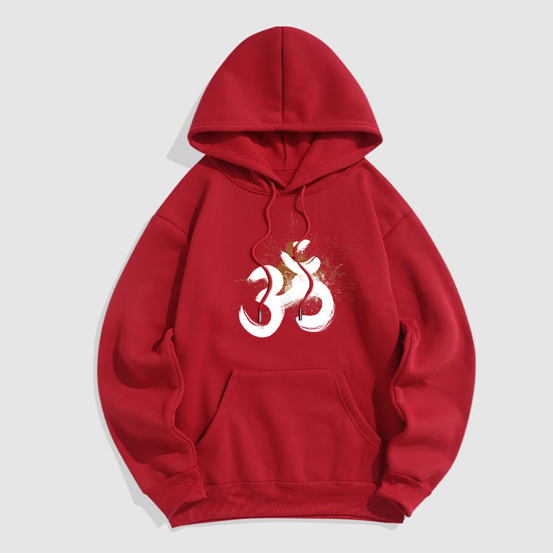 Mythstone OM Sanskrit Fleece Lined Polyester Hoodie