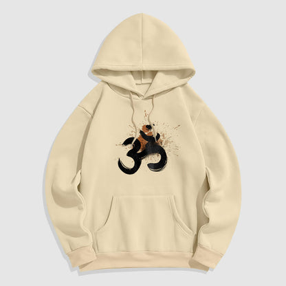 Mythstone OM Sanskrit Fleece Lined Polyester Hoodie