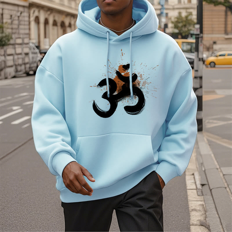 Mythstone OM Sanskrit Fleece Lined Polyester Hoodie