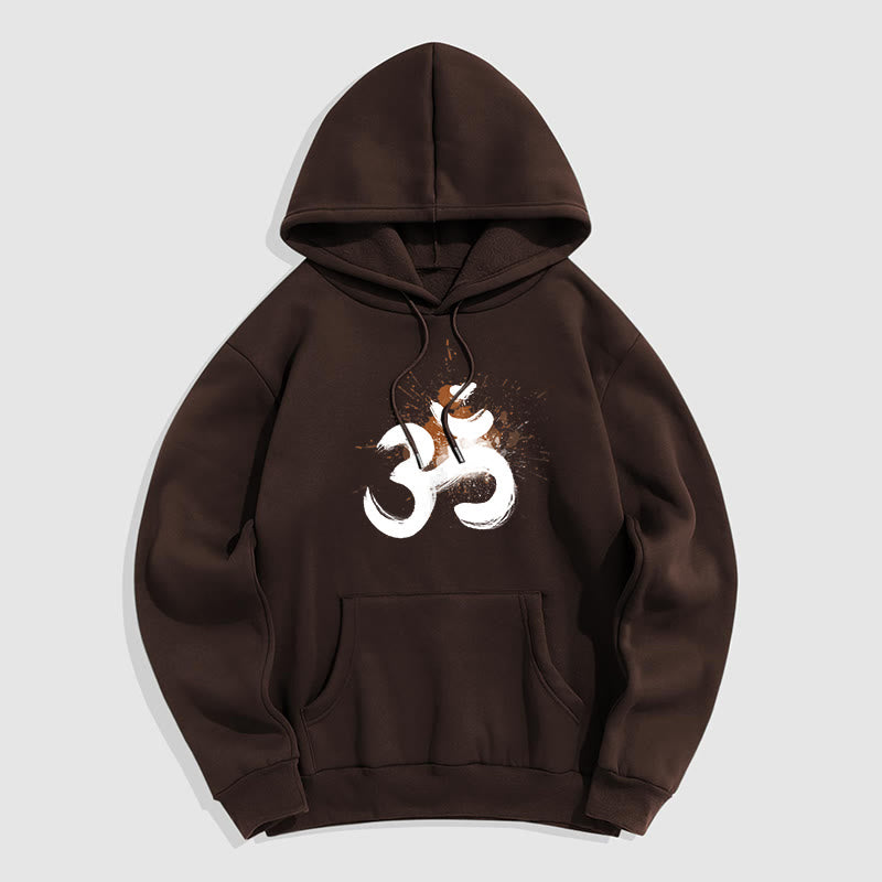 Mythstone OM Sanskrit Fleece Lined Polyester Hoodie