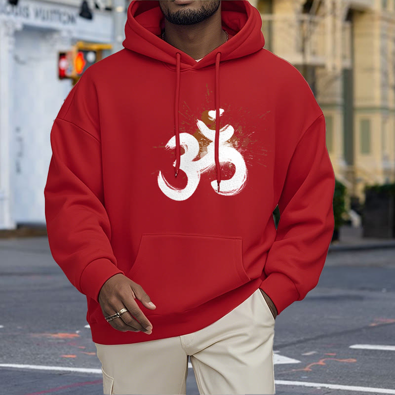 Mythstone OM Sanskrit Fleece Lined Polyester Hoodie