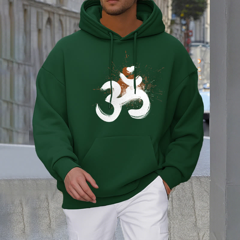 Mythstone OM Sanskrit Fleece Lined Polyester Hoodie