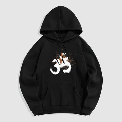 Mythstone OM Sanskrit Fleece Lined Polyester Hoodie