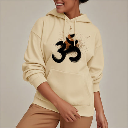 Mythstone OM Sanskrit Fleece Lined Polyester Hoodie