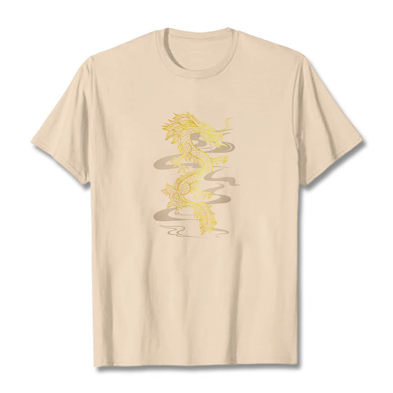 Mythstone Golden Dragon Cotton Tee T-shirt